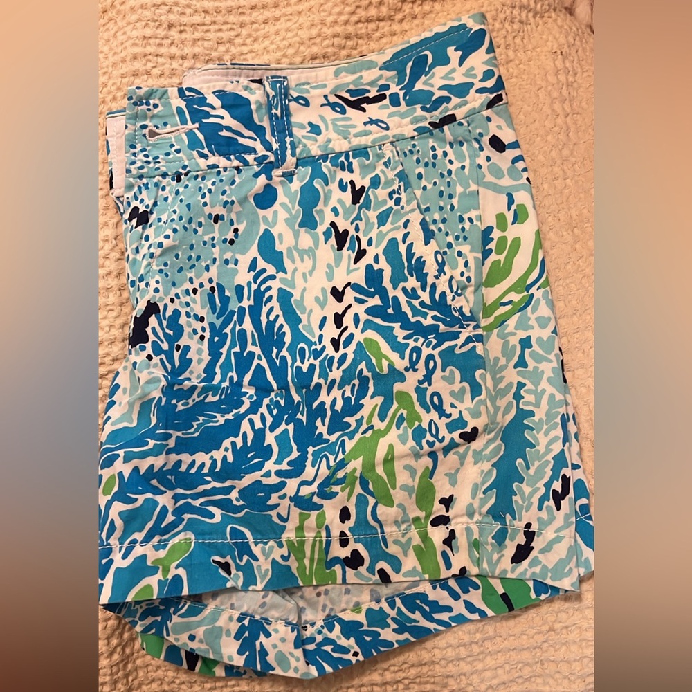 Lilly Pulitzer Spa Blue Let’s Cha Cha Callahan shorts